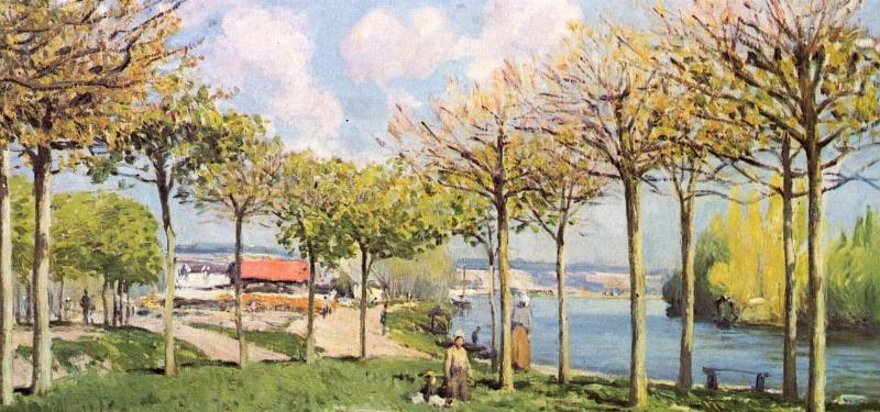 Peinture impressionniste capturant la lumière avec des coups de pinceau visibles et une palette claire